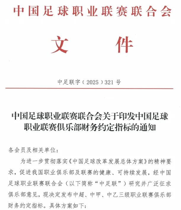 中國足球職業(yè)聯(lián)賽財務(wù)約定指標_中超俱樂部總支出限額_奪取中超聯(lián)賽冠軍獎金是多少